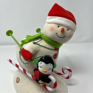 Hallmark 2012 Jingle Pals Swooshin' Duo Skiing Snowman Penguin Singing Animated